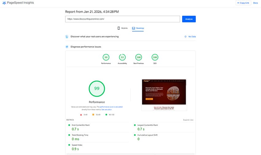 Hitm Id WordPress Theme - performance 99/100 Desktop